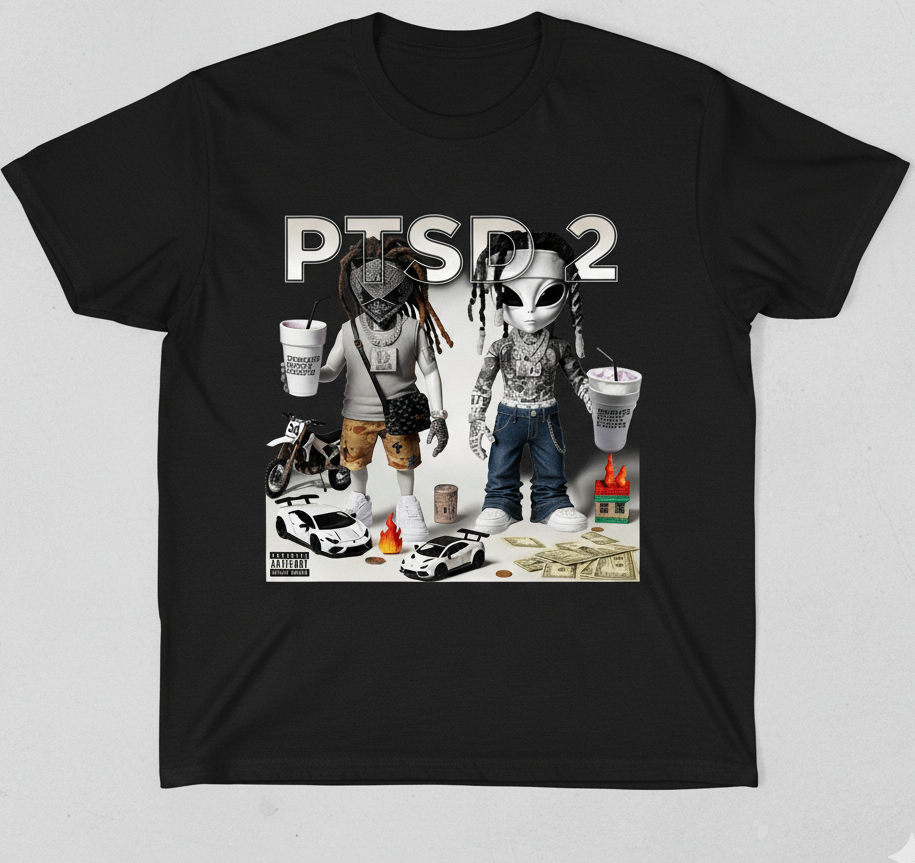 D-Block Europe, PTSD2 2025London fan tshirt
